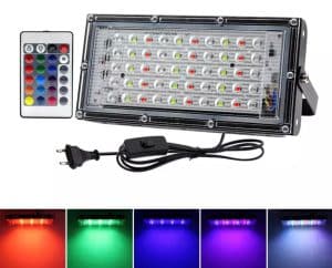 פרוזקטור לד מחליף צבעים שלט רחוק 100 שח